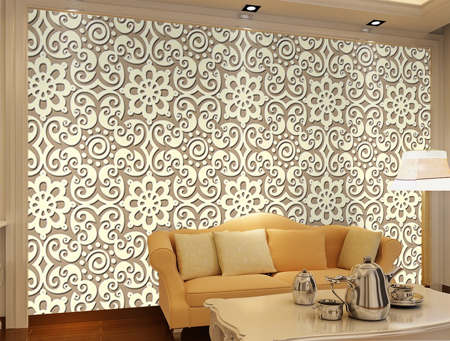 3D Snowflakes Flower Pattern 582 Wallpaper AJ Wallpaper