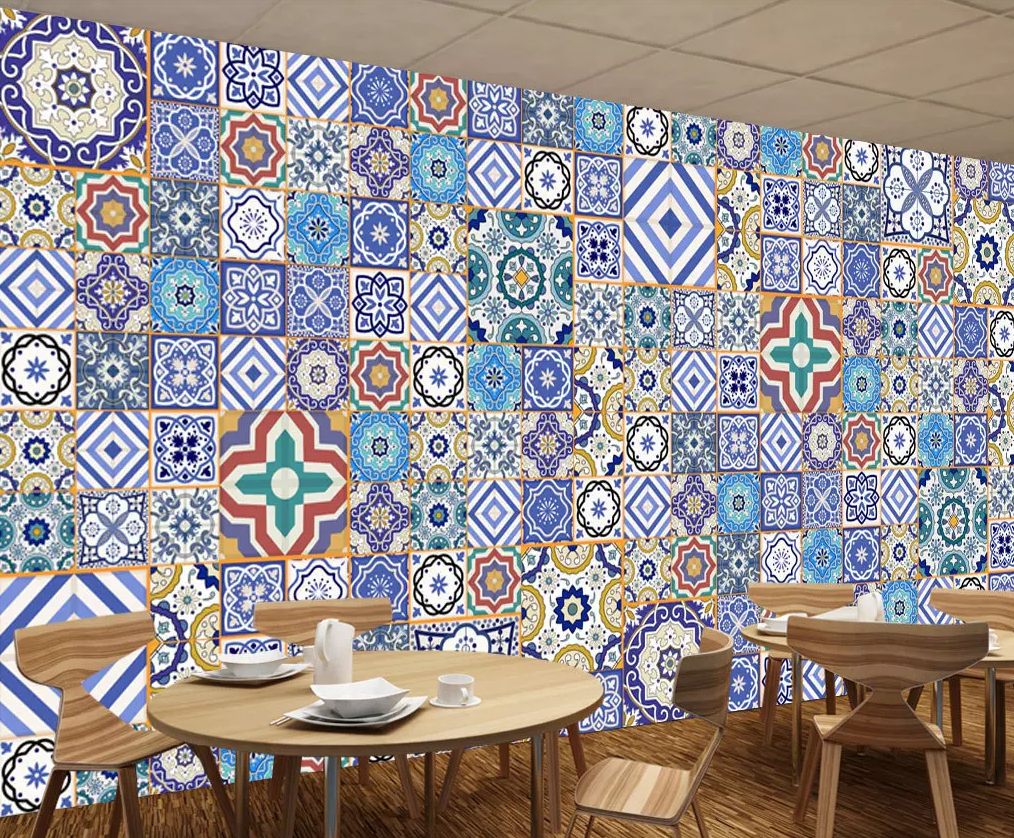 3D Mosaic Flower Pattern 377 Wallpaper AJ Wallpaper 2