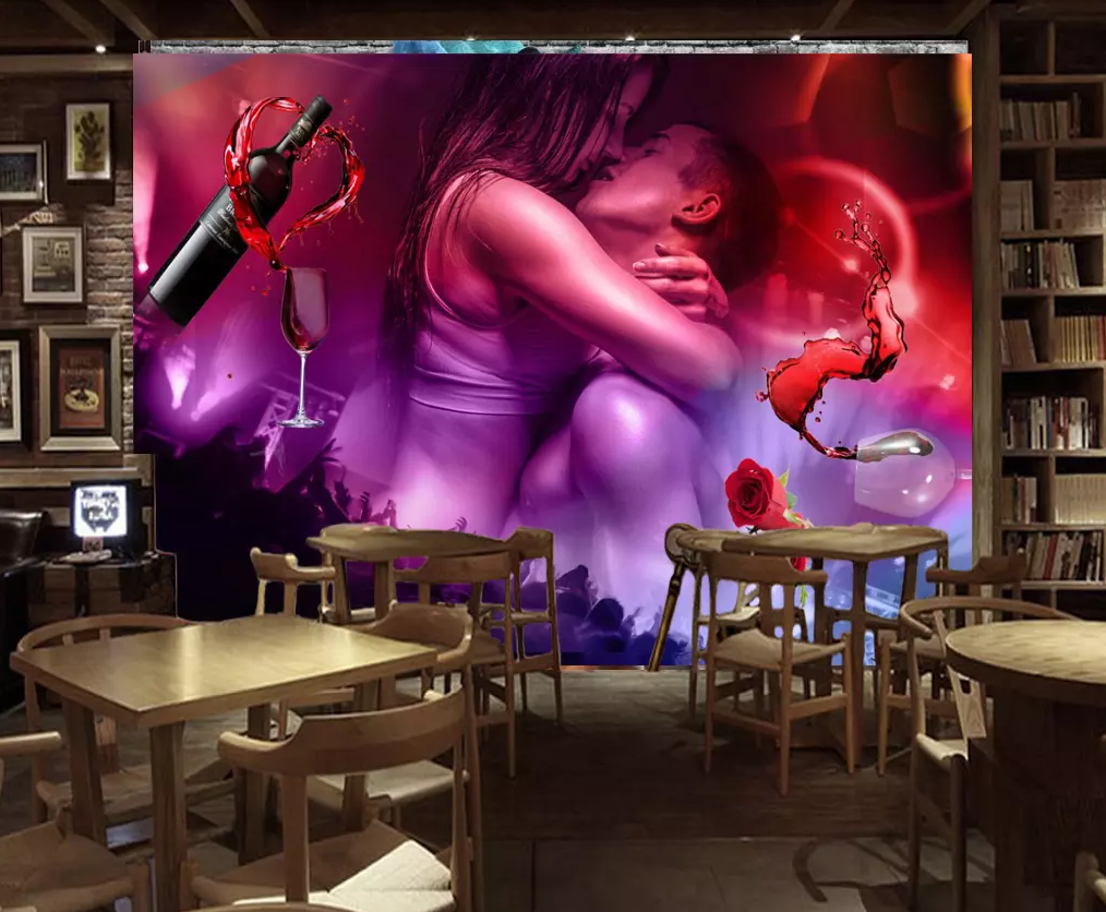 3D Red Wine Rose 325 Wallpaper AJ Wallpaper 2