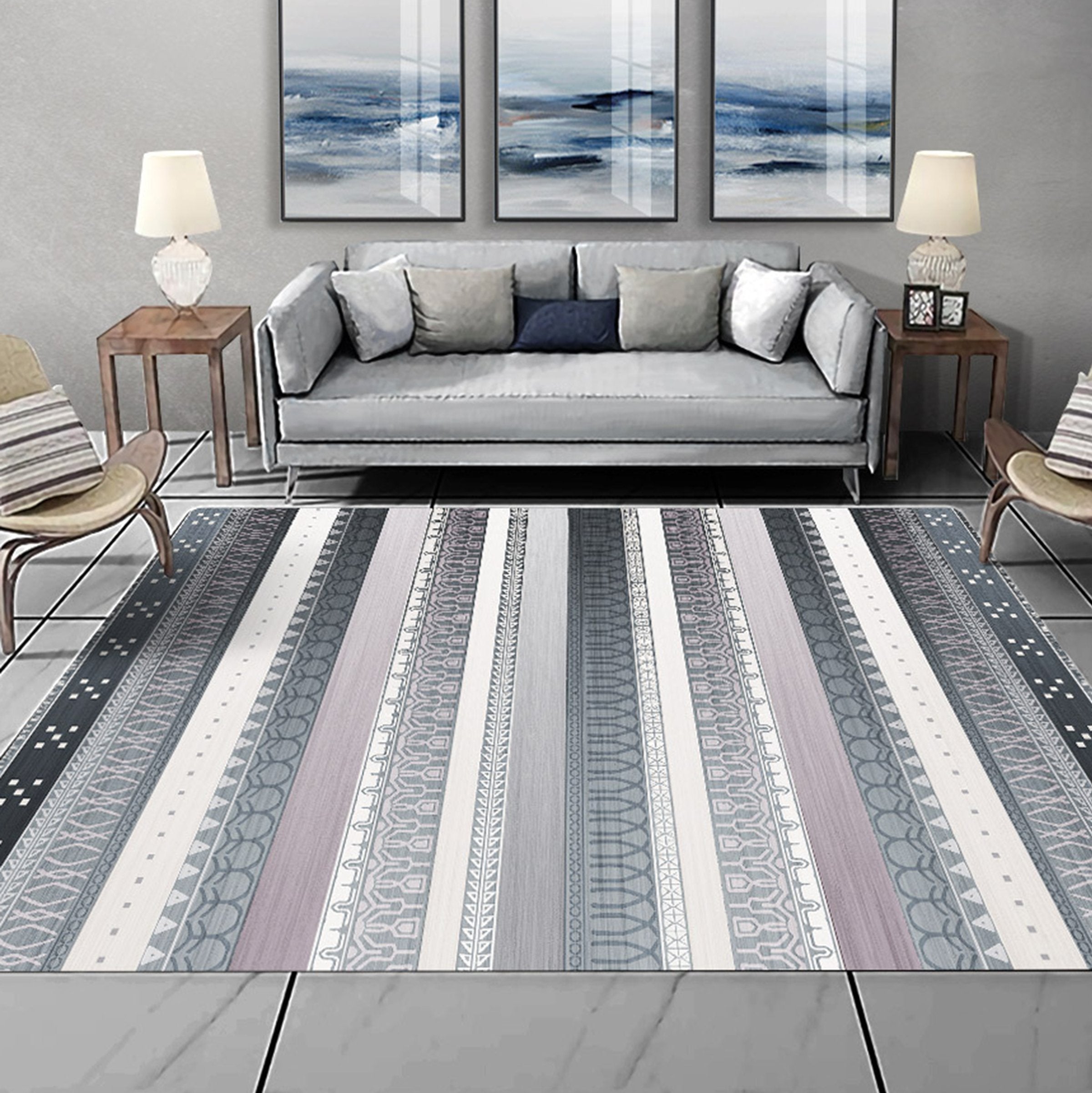 3D Modern Geometric Pattern WG404 Non Slip Rug Mat Mat AJ Creativity Home