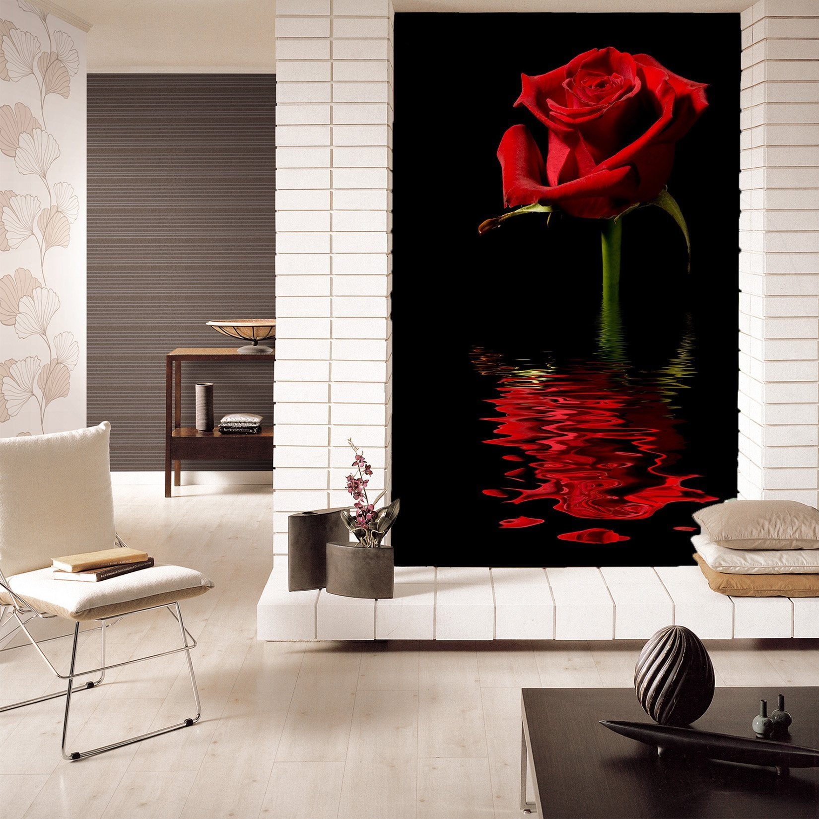3D Rose Reflection 787 Wallpaper AJ Wallpaper