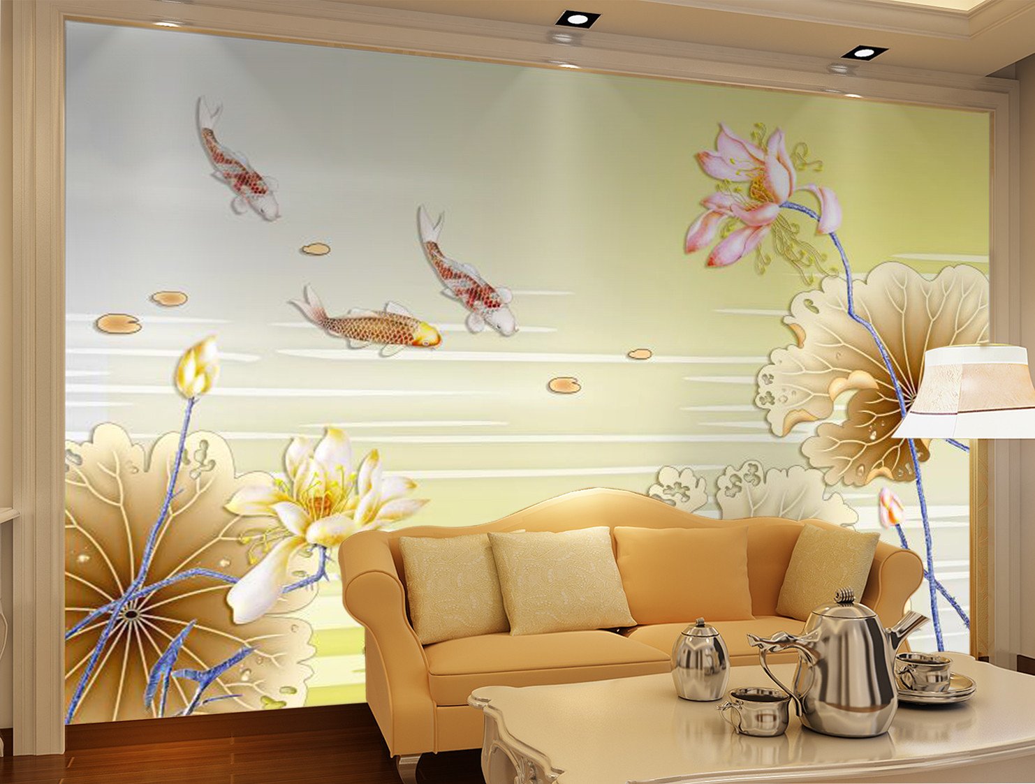 Golden Louts Pond And Fish 83 Wallpaper AJ Wallpaper 1