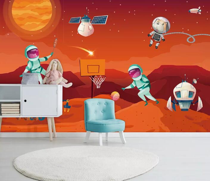 3D Planet Astronaut WG988 Wall Murals