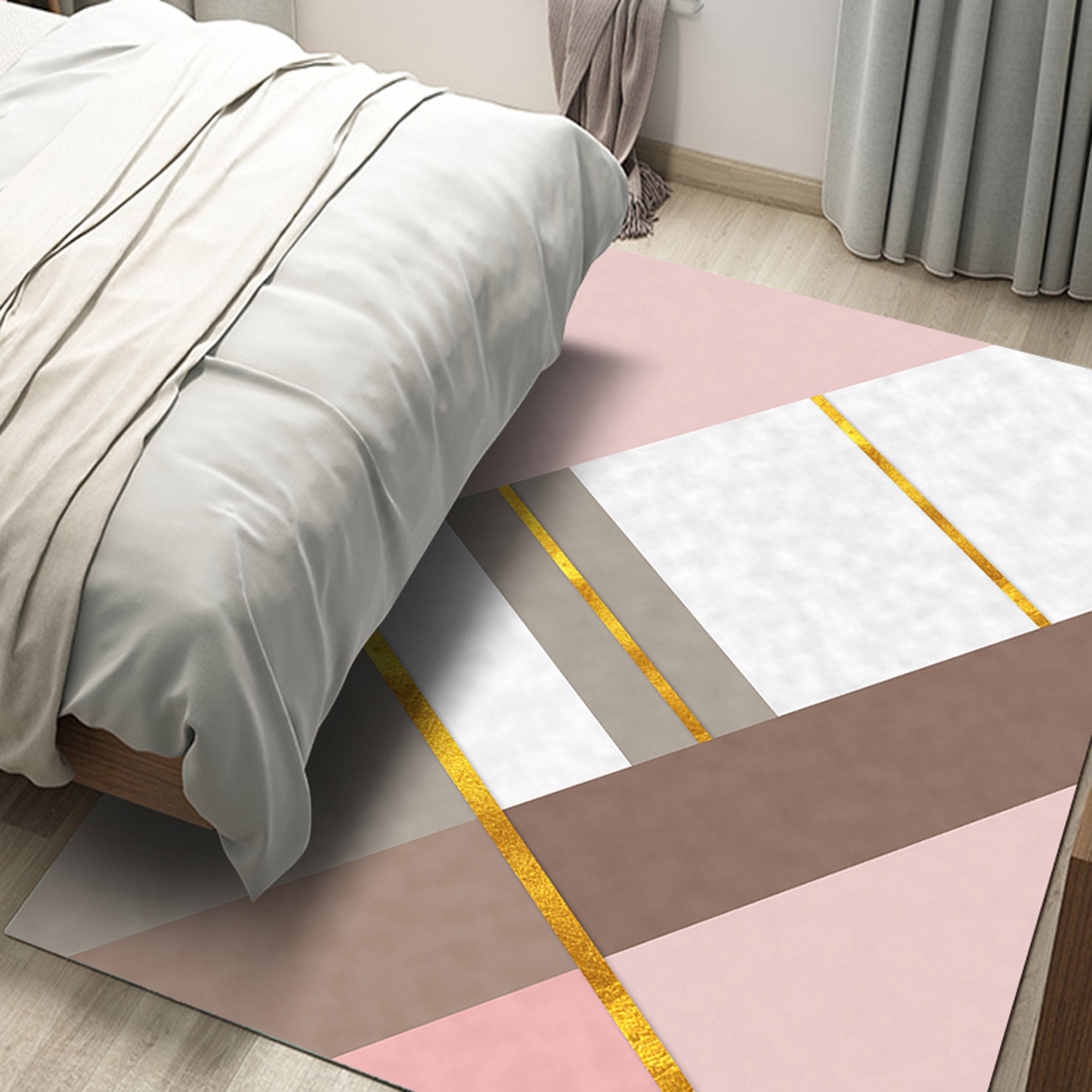 3D Colored Geometric Pattern WG443 Non Slip Rug Mat Mat AJ Creativity Home