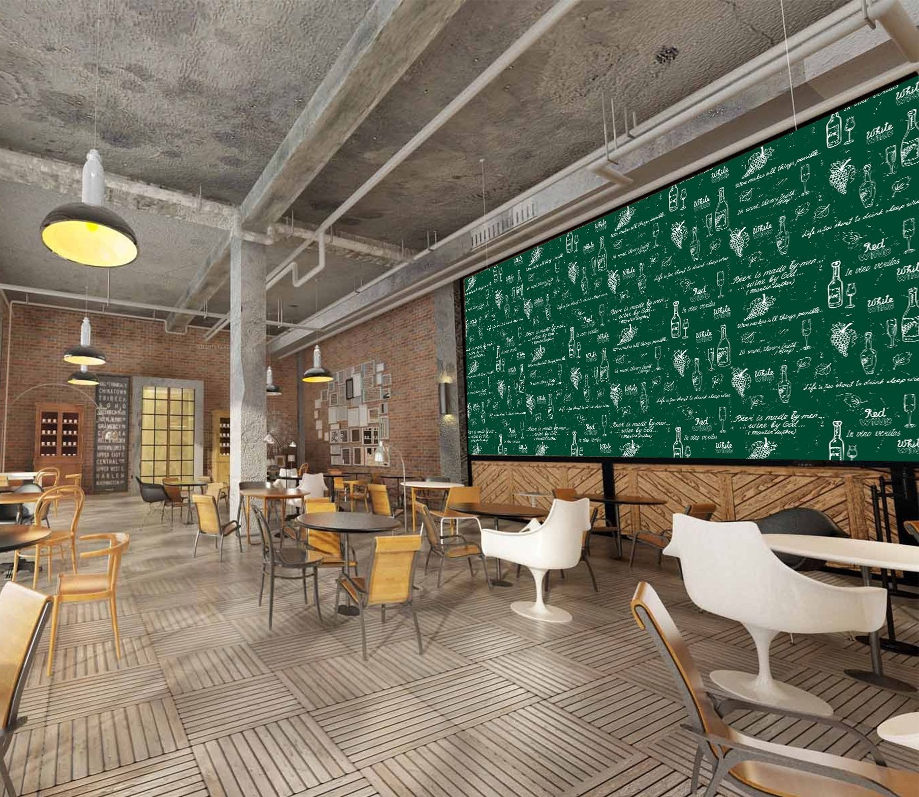 3D Blackboard Grape Liqueur 570 Wallpaper AJ Wallpaper