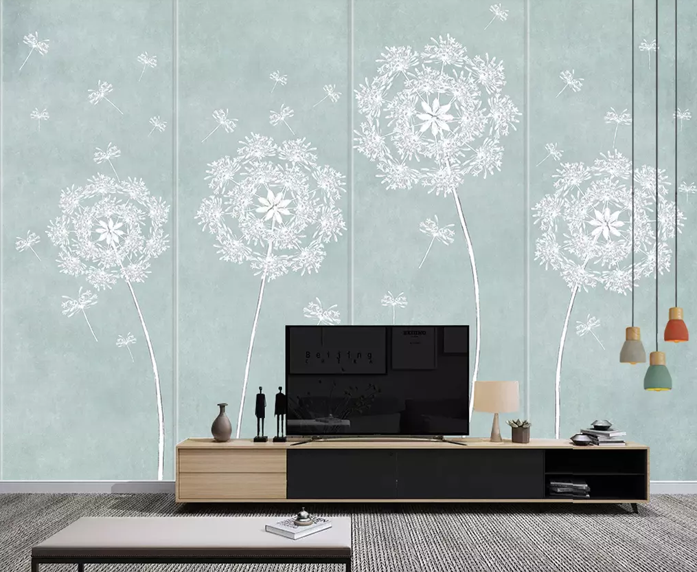 3D Dandelion Pattern 354 Wallpaper AJ Wallpaper 2