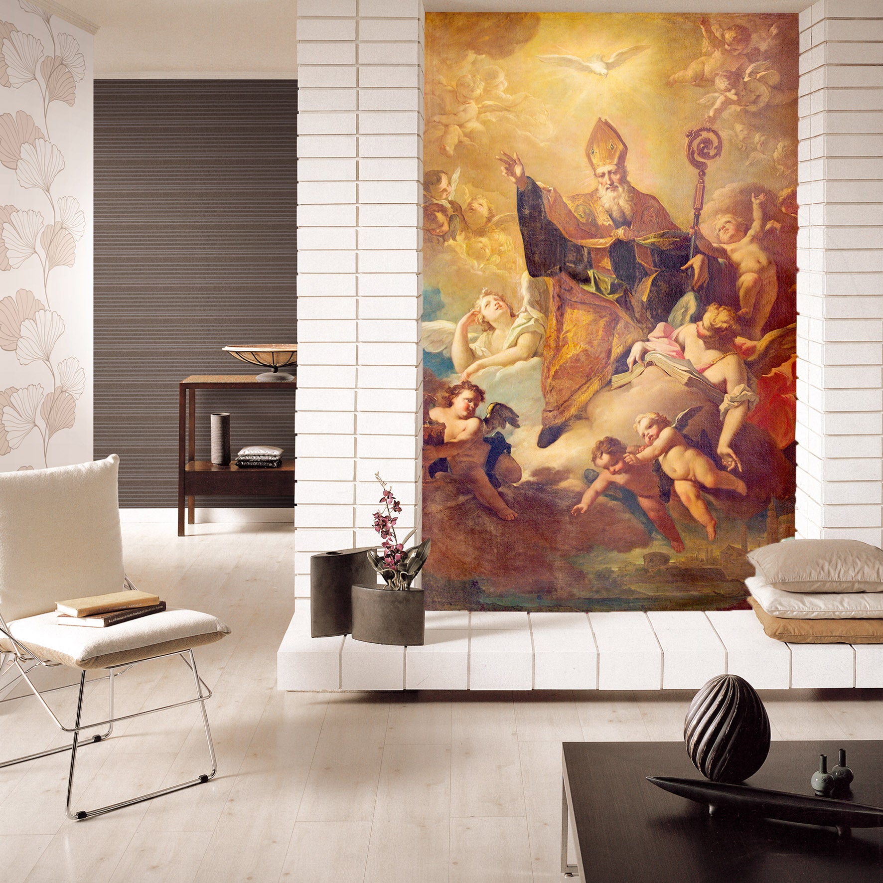 3D Golden Angel 1619 Wall Murals