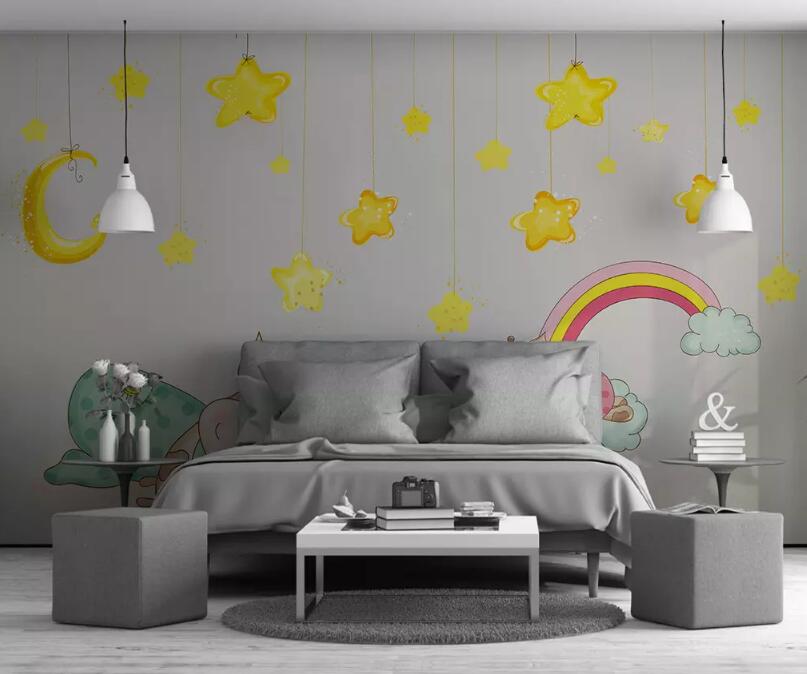 3D Rainbow Cattle WG995 Wall Murals