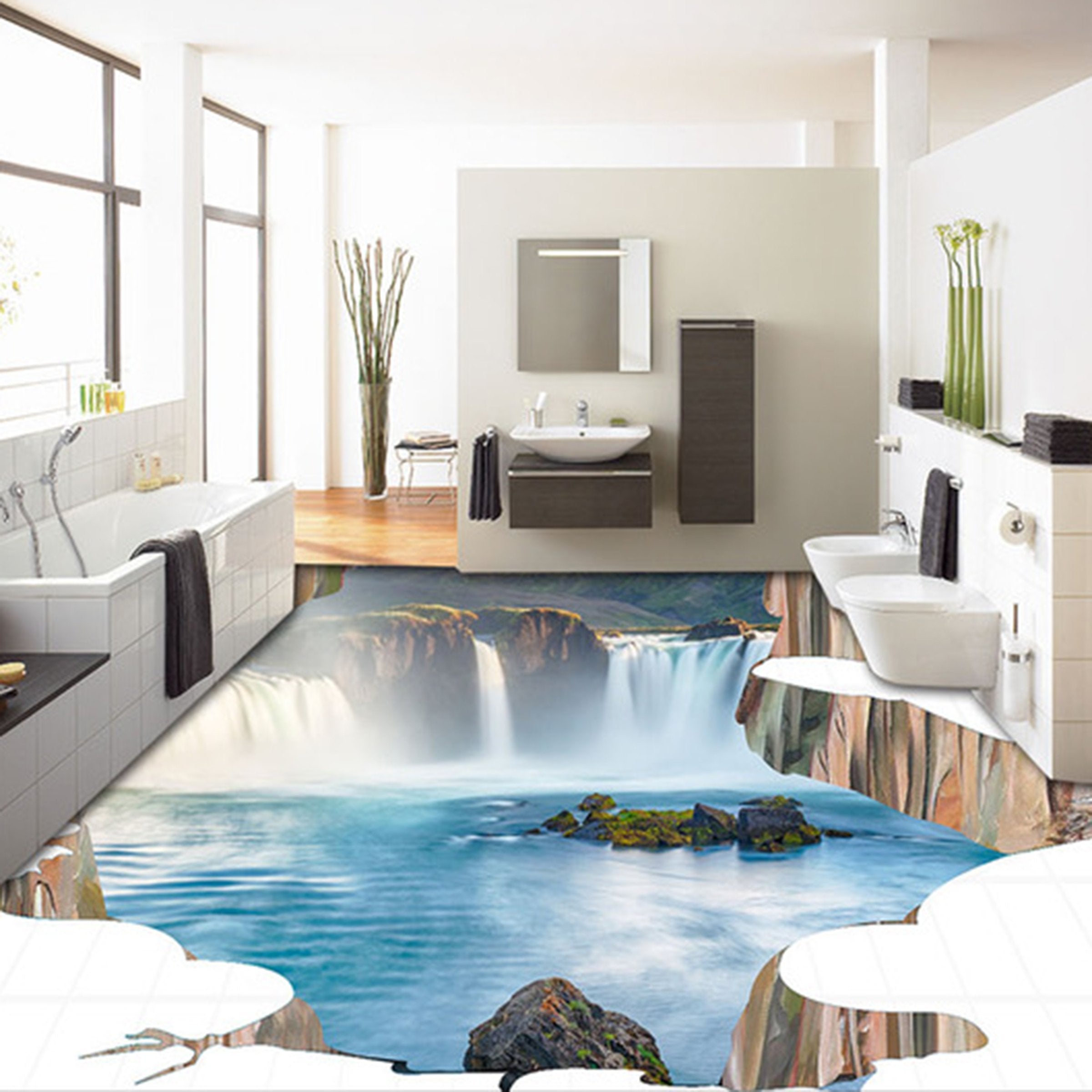 3D Seawater WG015 Floor Mural Wallpaper AJ Wallpaper 2