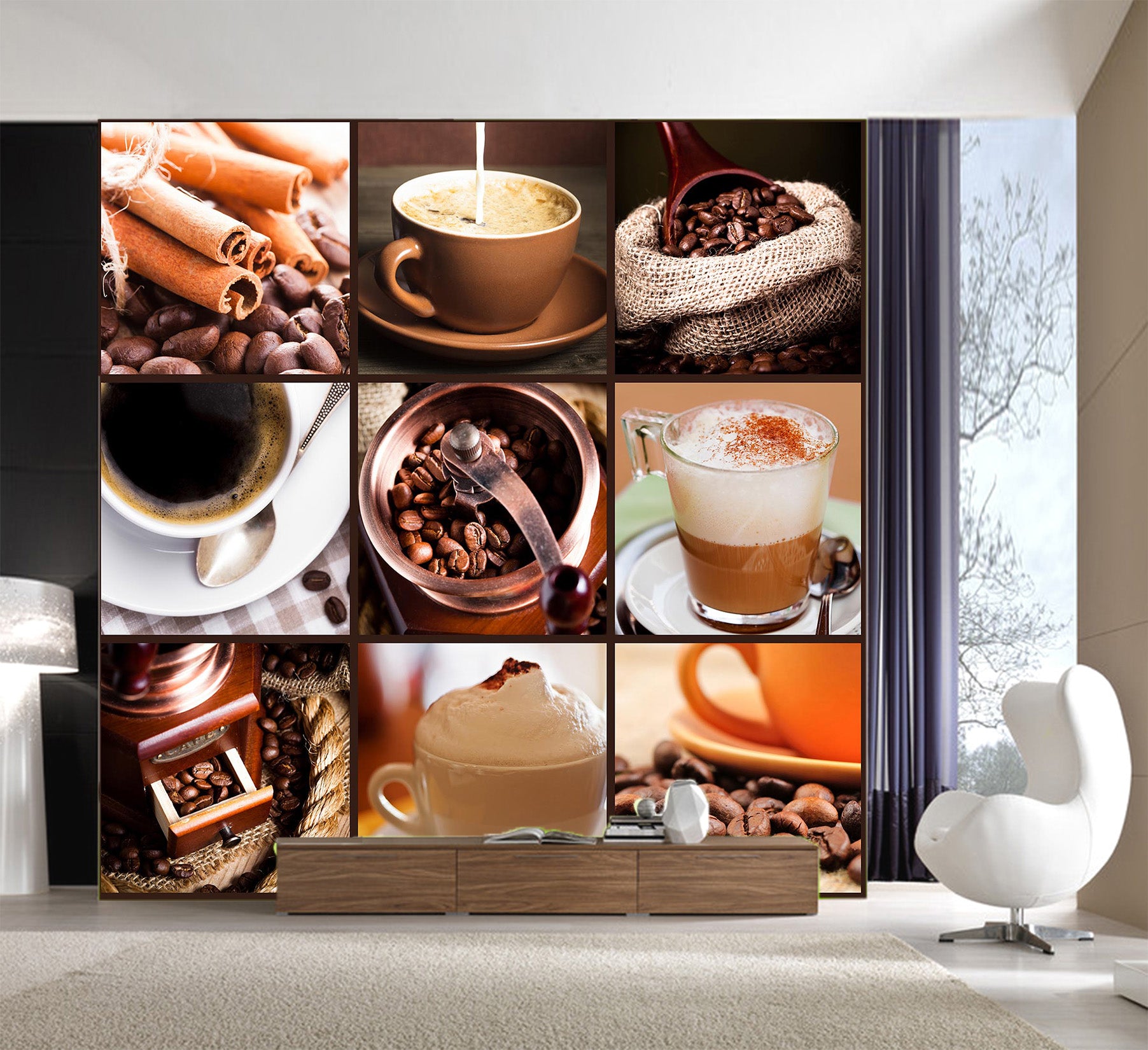 3D Coffee Aroma 1083 Wall Murals