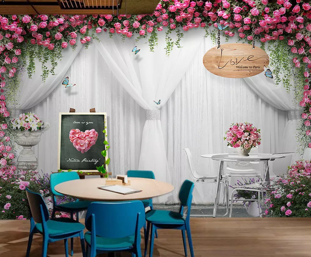 3D Wedding Scene Flower 174 Wallpaper AJ Wallpaper 2