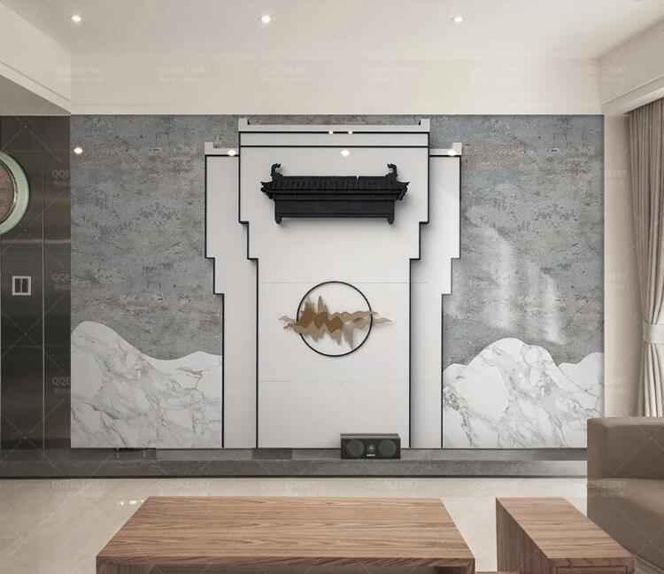 3D Gold Pattern WC238 Wall Murals