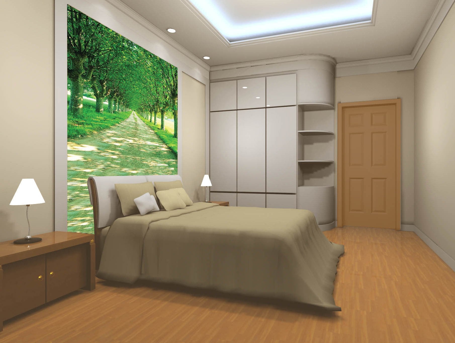 Green Trees Road Wallpaper AJ Wallpaper