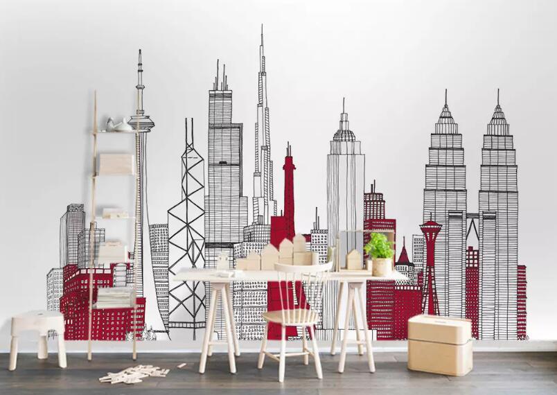 3D High Building WG74 Wall Murals Wallpaper AJ Wallpaper 2