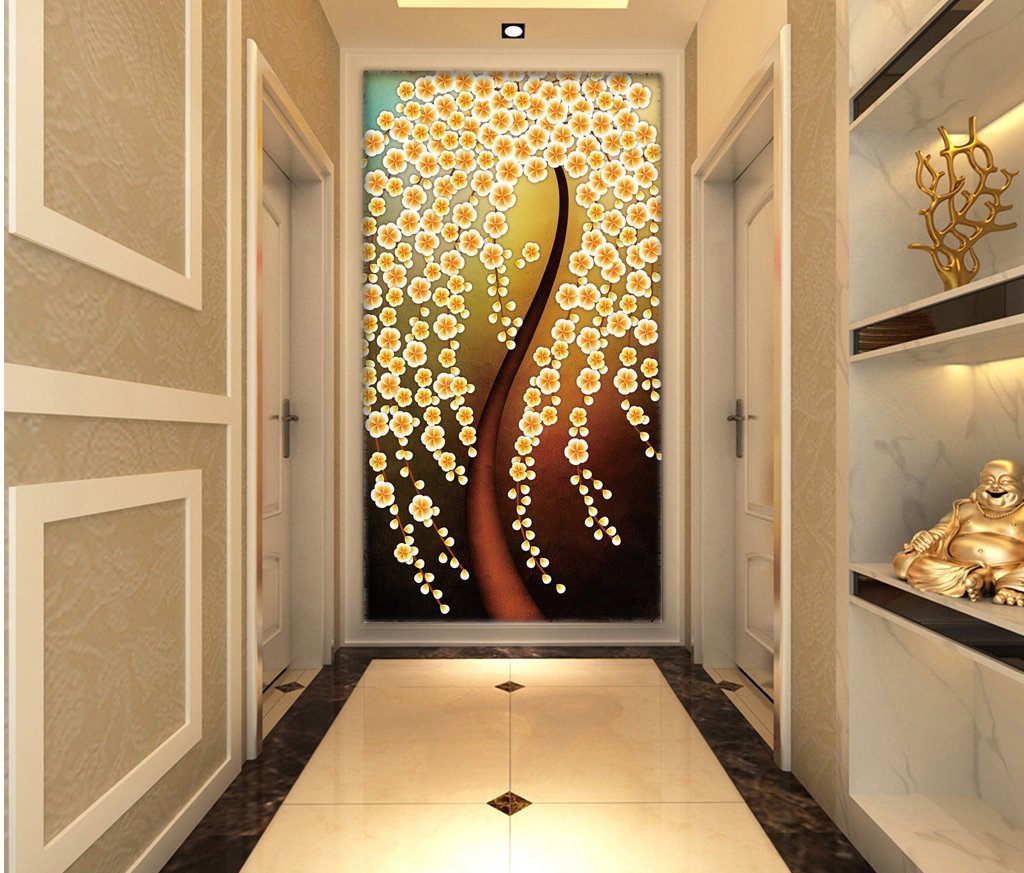 3D White Flowers 652 Wall Murals Wallpaper AJ Wallpaper 2