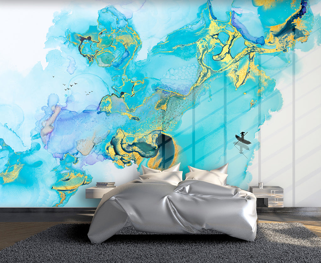 3D Boating Lake WG120 Wall Murals
