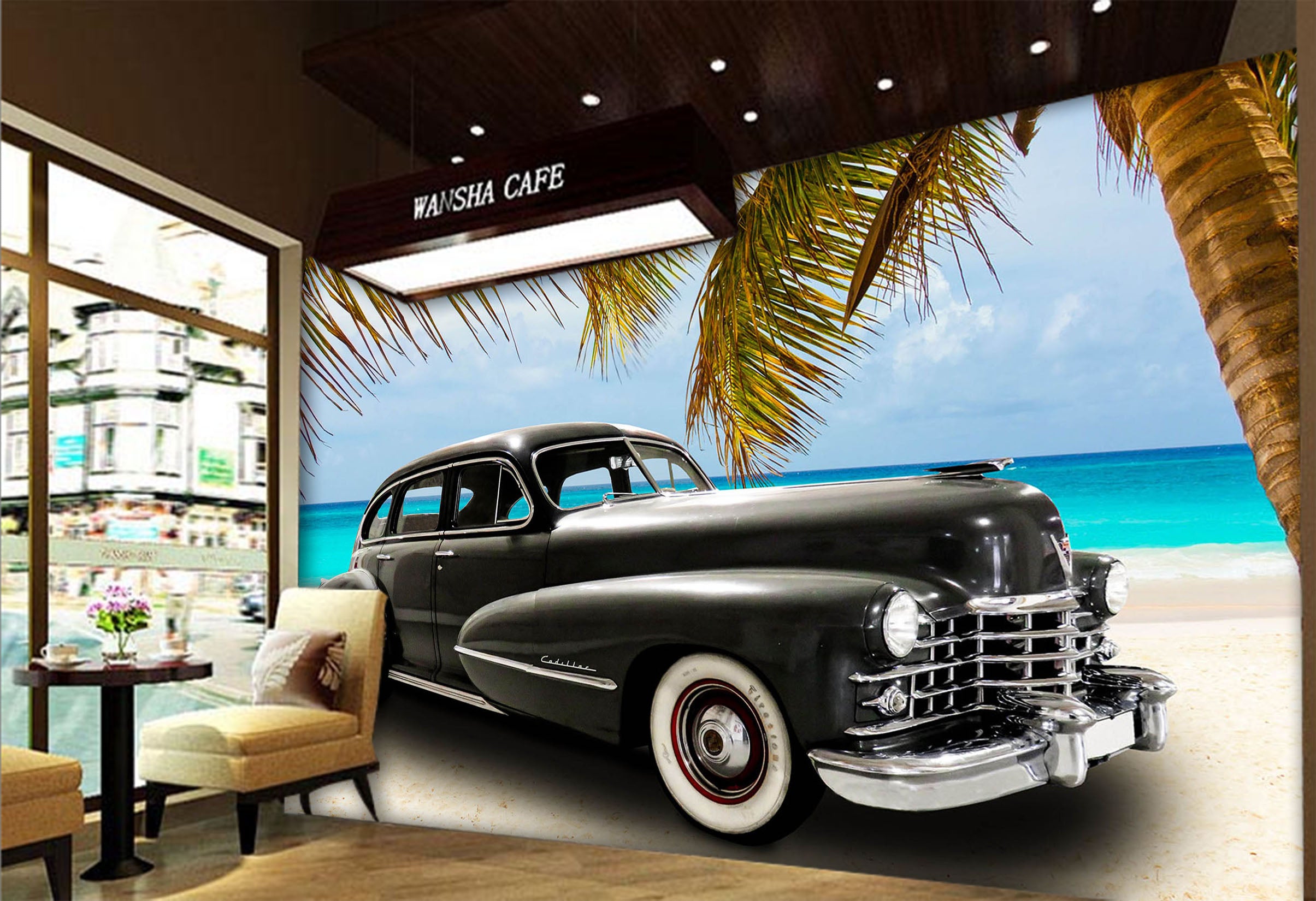 3D Coconut Vehicle 407 Vehicle Wall Murals