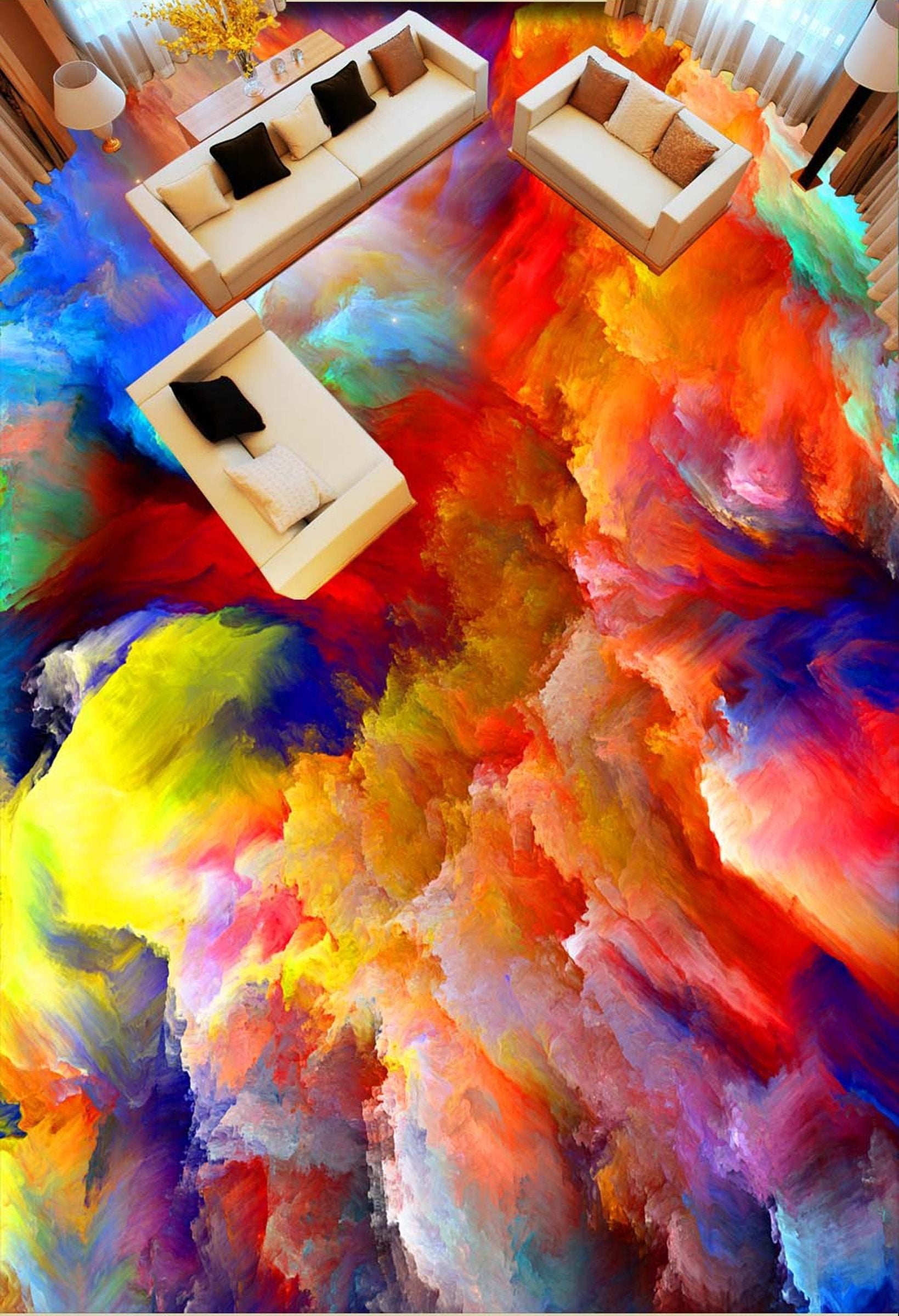 3D Color Inkjet WG046 Floor Mural Wallpaper AJ Wallpaper 2