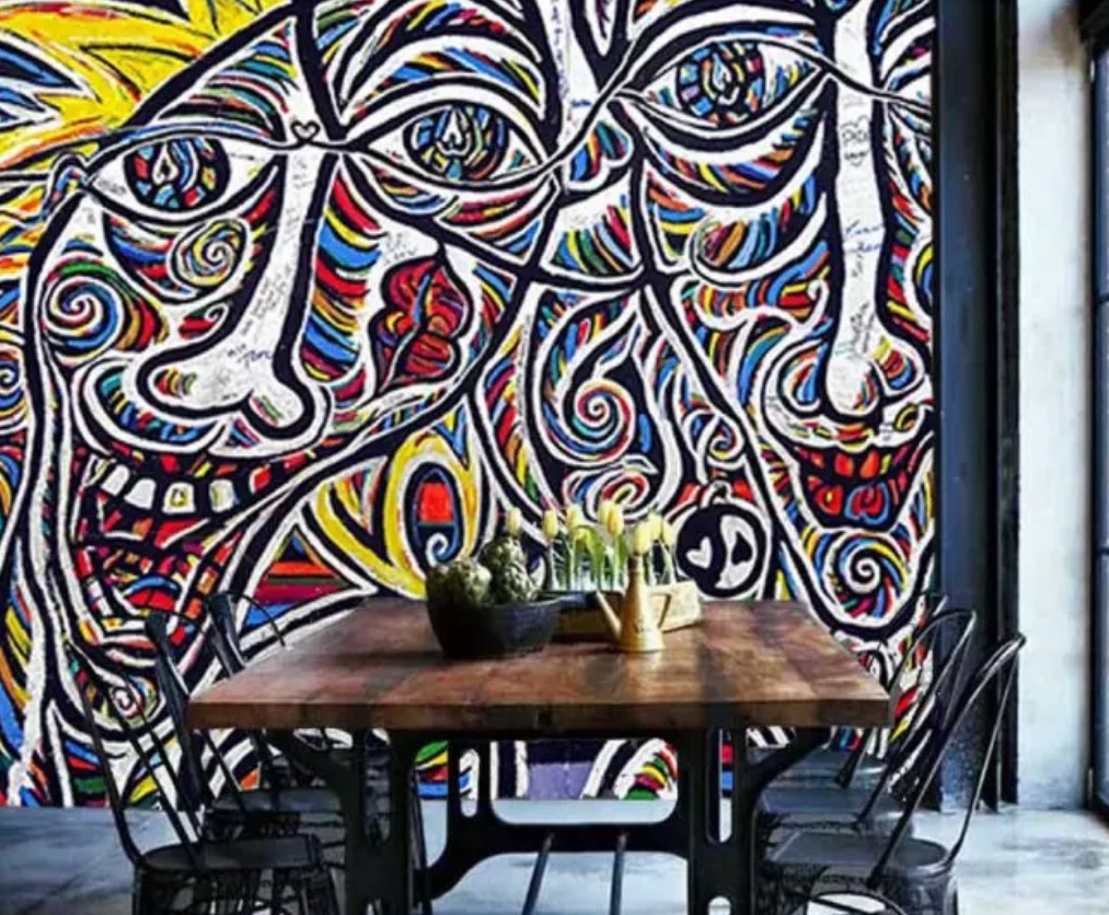 3D Graffiti Face 84 Wallpaper AJ Wallpaper 2