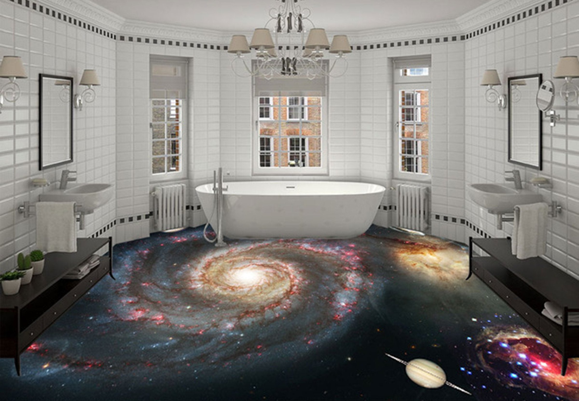 3D Planetary Operation WG256 Floor Mural Wallpaper AJ Wallpaper 2