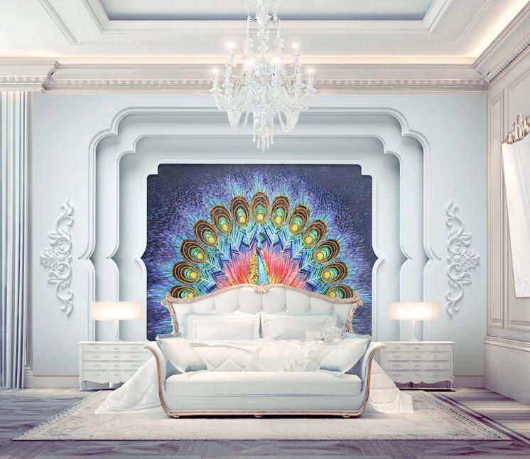 3D Peacock WC226 Wall Murals