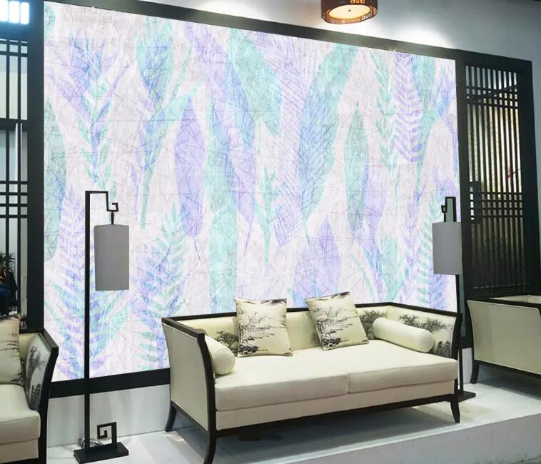 3D Colored Leaves WG15 Wall Murals Wallpaper AJ Wallpaper 2