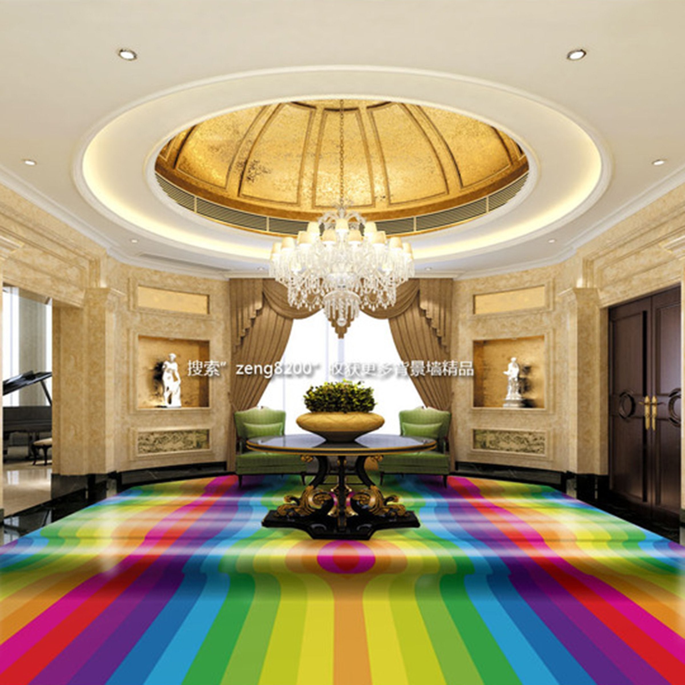 3D Seven Colors WG140 Floor Mural Wallpaper AJ Wallpaper 2