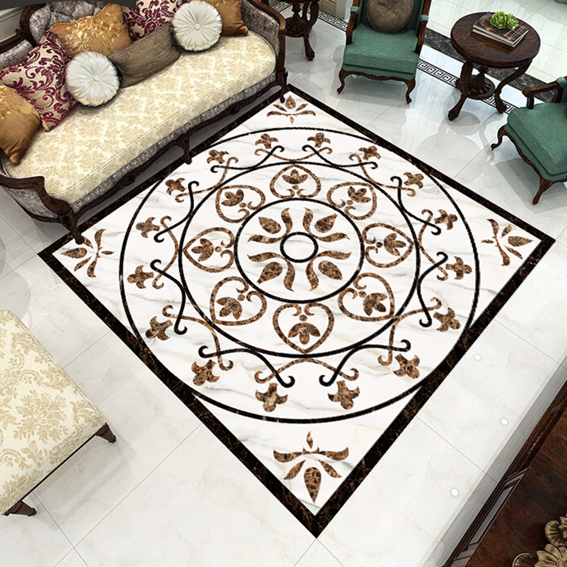 3D Circular Pattern WG739 Floor Mural Wallpaper AJ Wallpaper 2