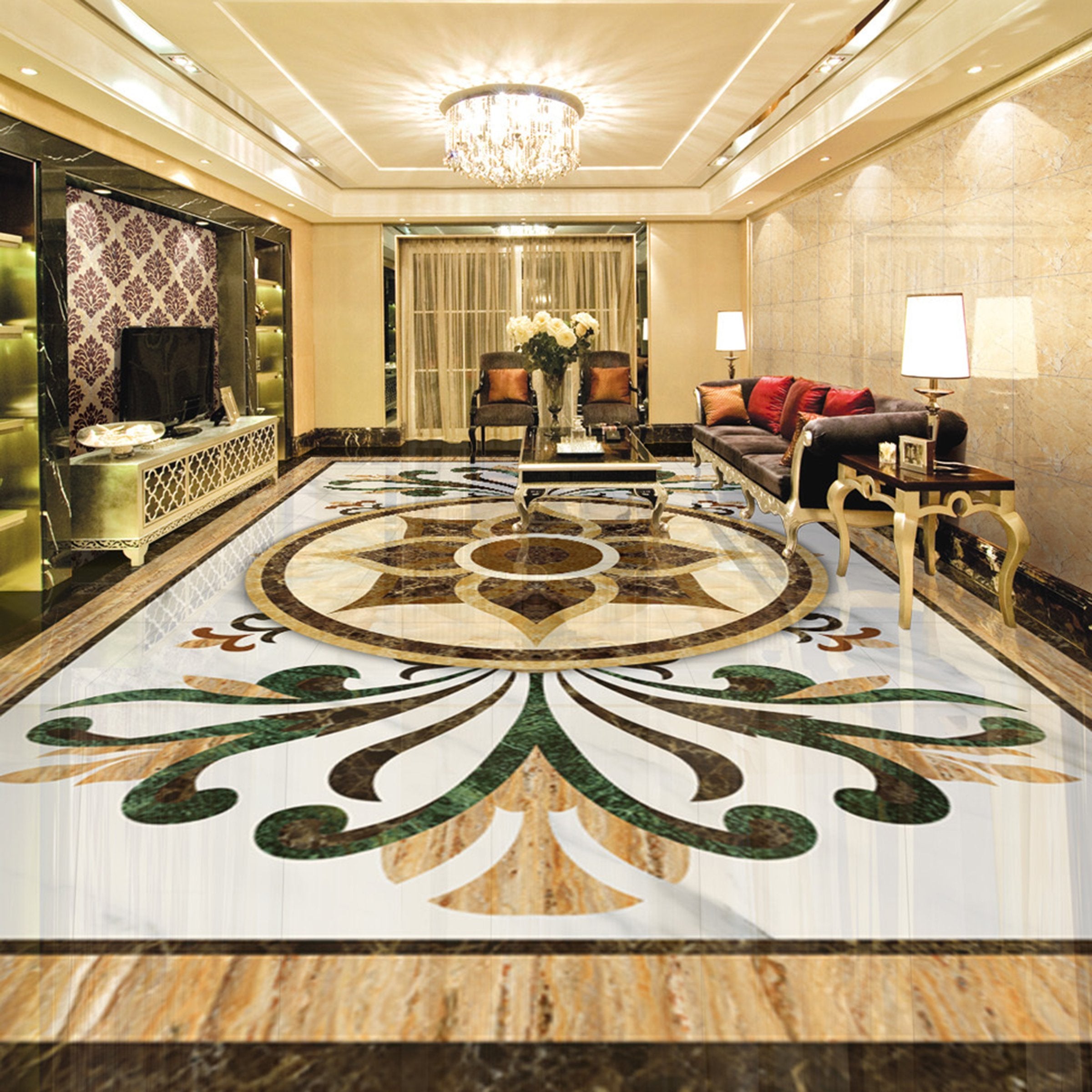 3D Petal Patternn WG493 Floor Mural Wallpaper AJ Wallpaper 2