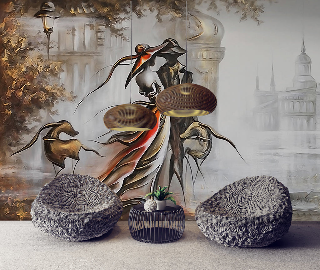 3D Castle Lovers WC039 Wall Murals