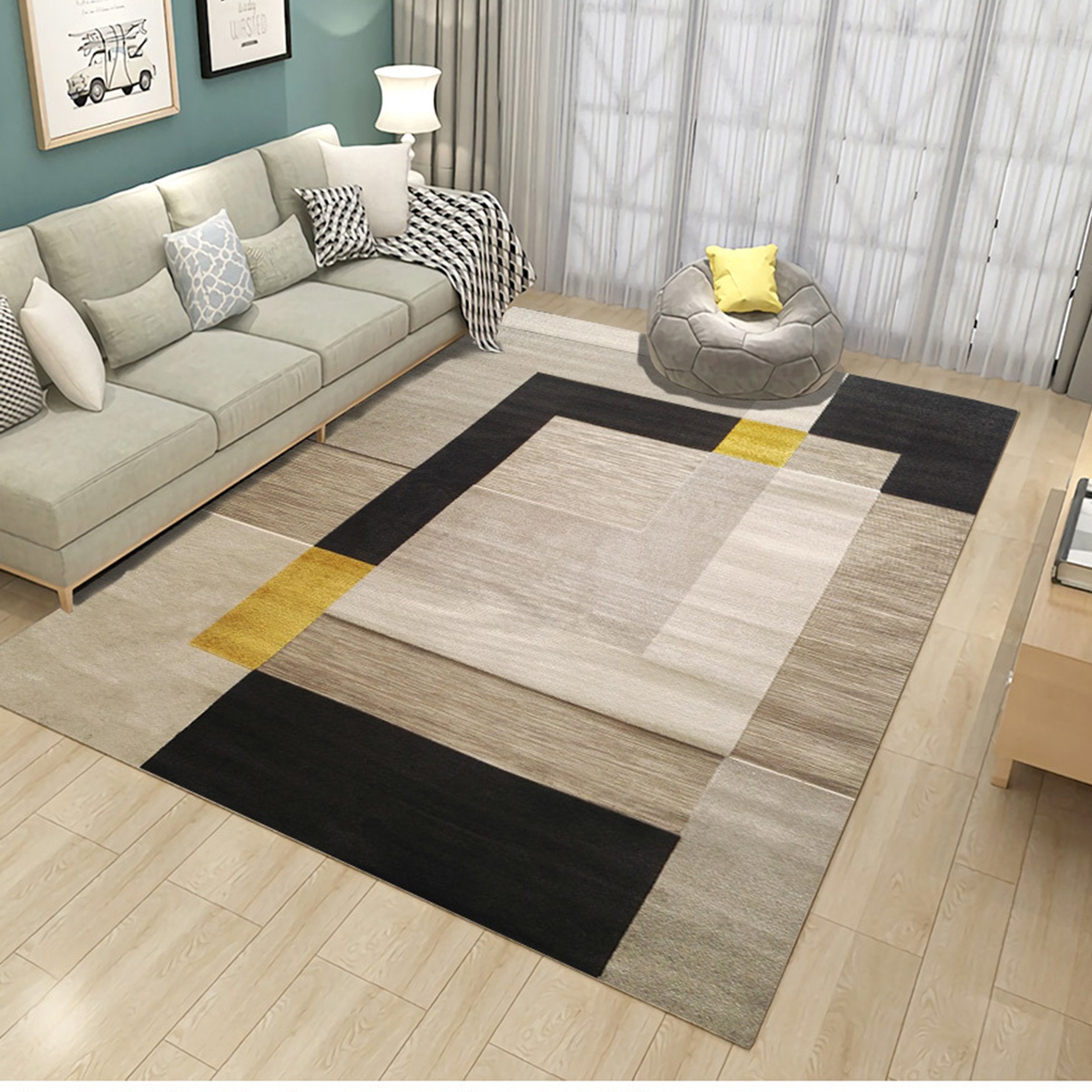 3D Color Geometryr WG026 Non Slip Rug Mat Mat AJ Creativity Home