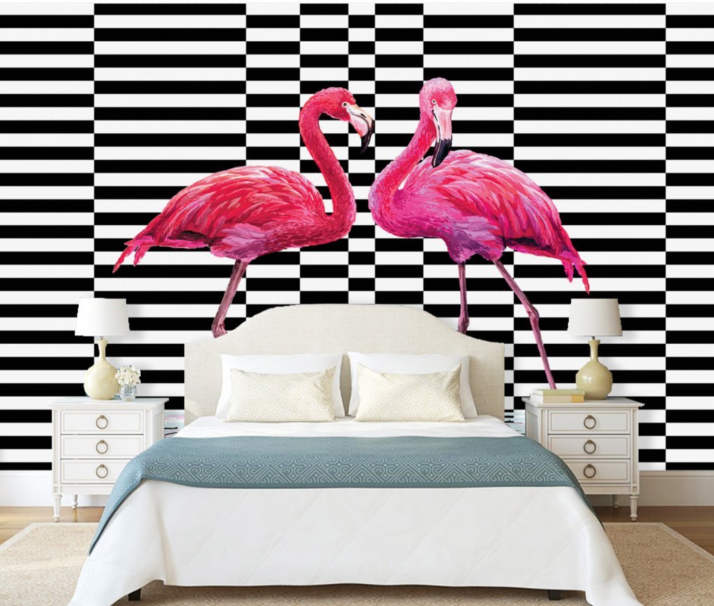 3D Flamingo 435 Wall Murals Wallpaper AJ Wallpaper 2