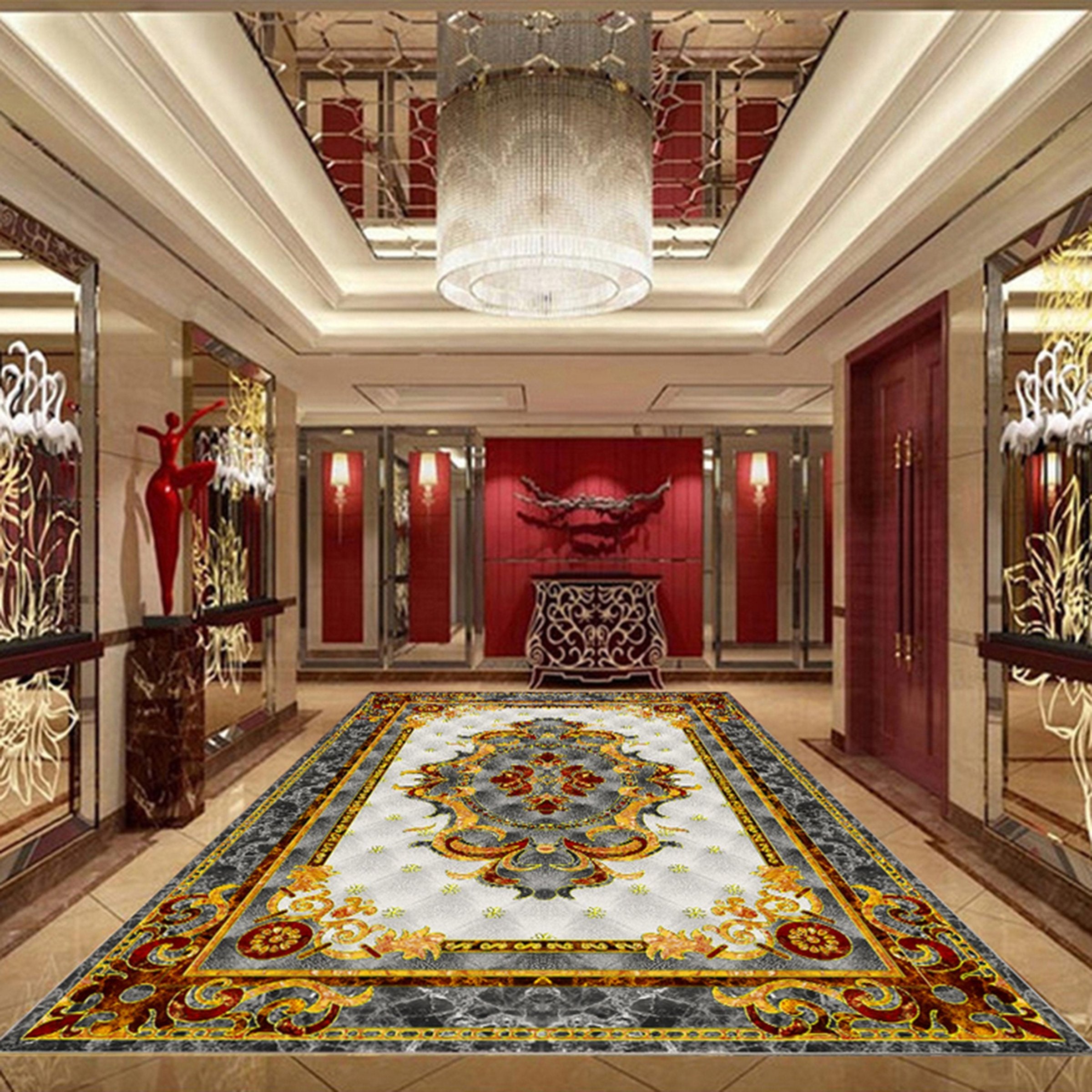 3D Religious Pattern WG550 Floor Mural Wallpaper AJ Wallpaper 2