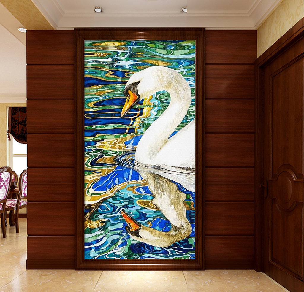 3D Swan Lake WG044 Wall Murals