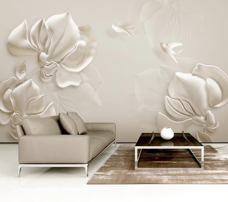 3D Stone Flower WG84 Wall Murals Wallpaper AJ Wallpaper 2