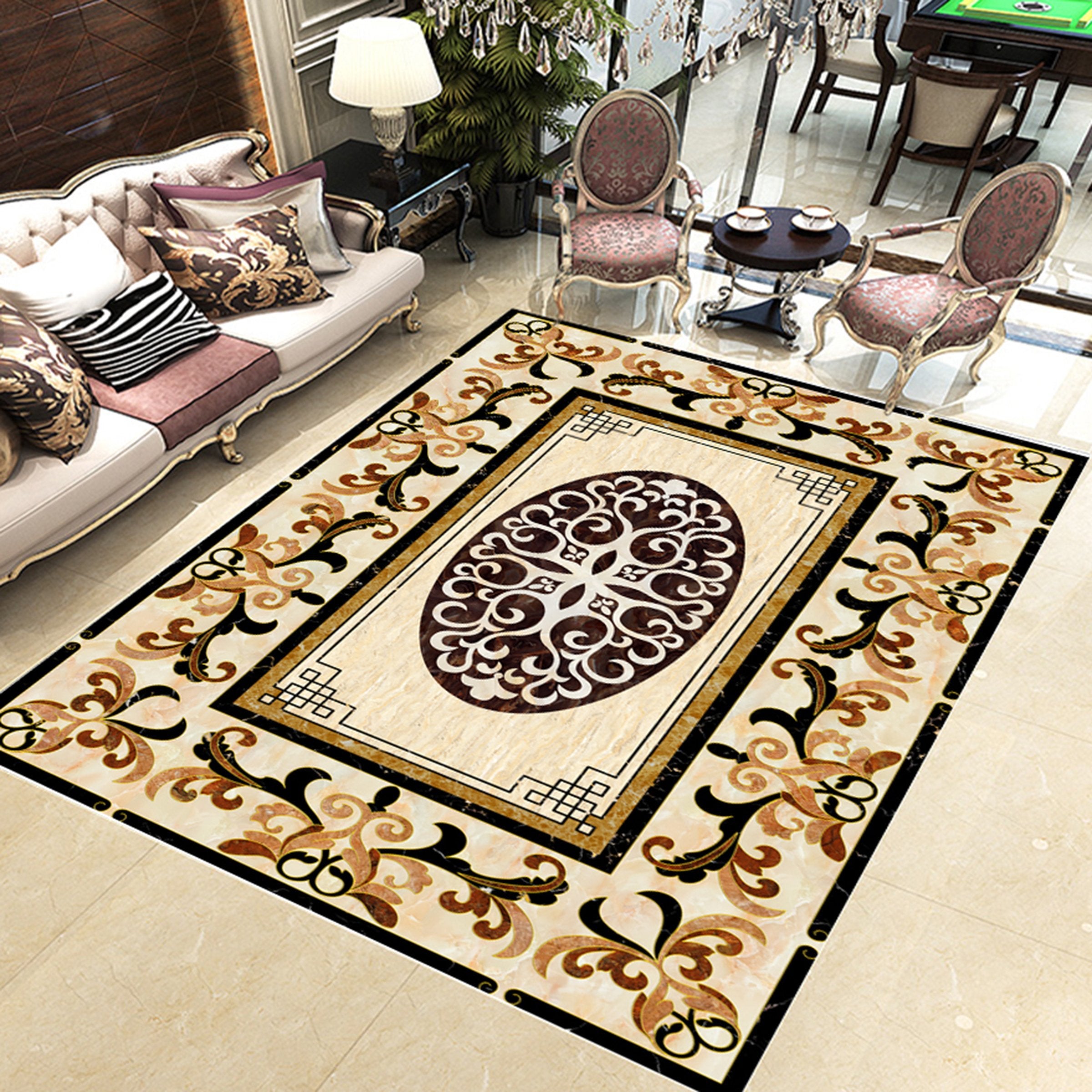 3D Religious Pattern WG722 Floor Mural Wallpaper AJ Wallpaper 2