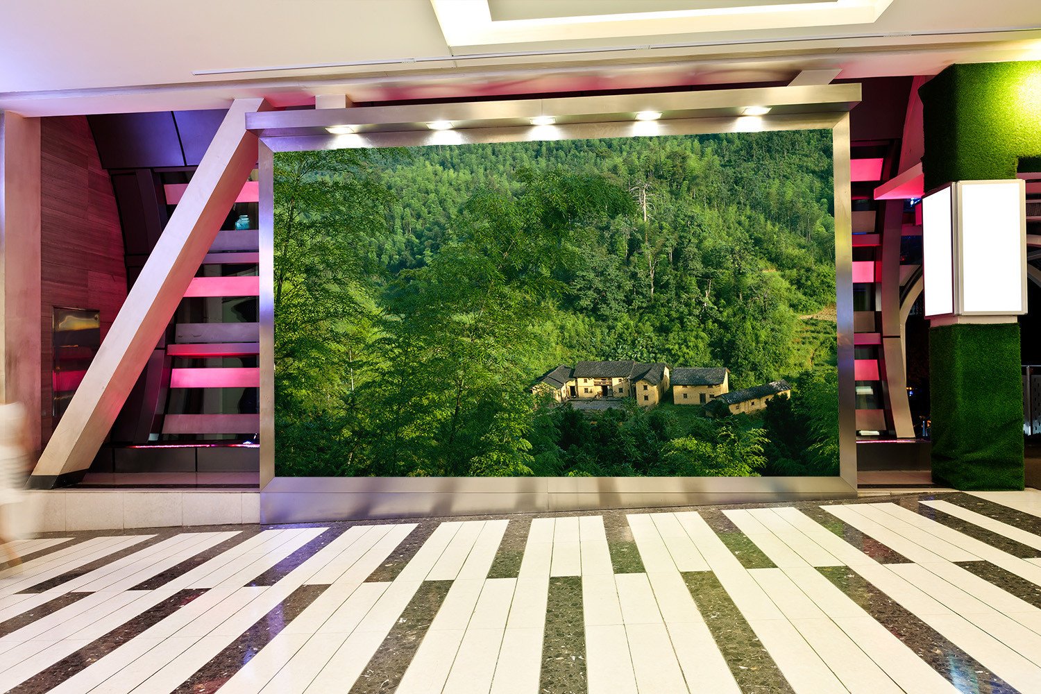 Green Mountains Houses Wallpaper AJ Wallpaper