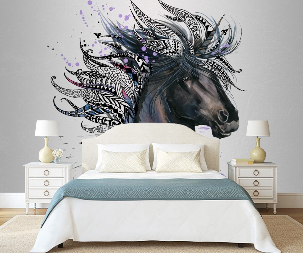 3D Art Horse Head 531 Wall Murals Wallpaper AJ Wallpaper 2