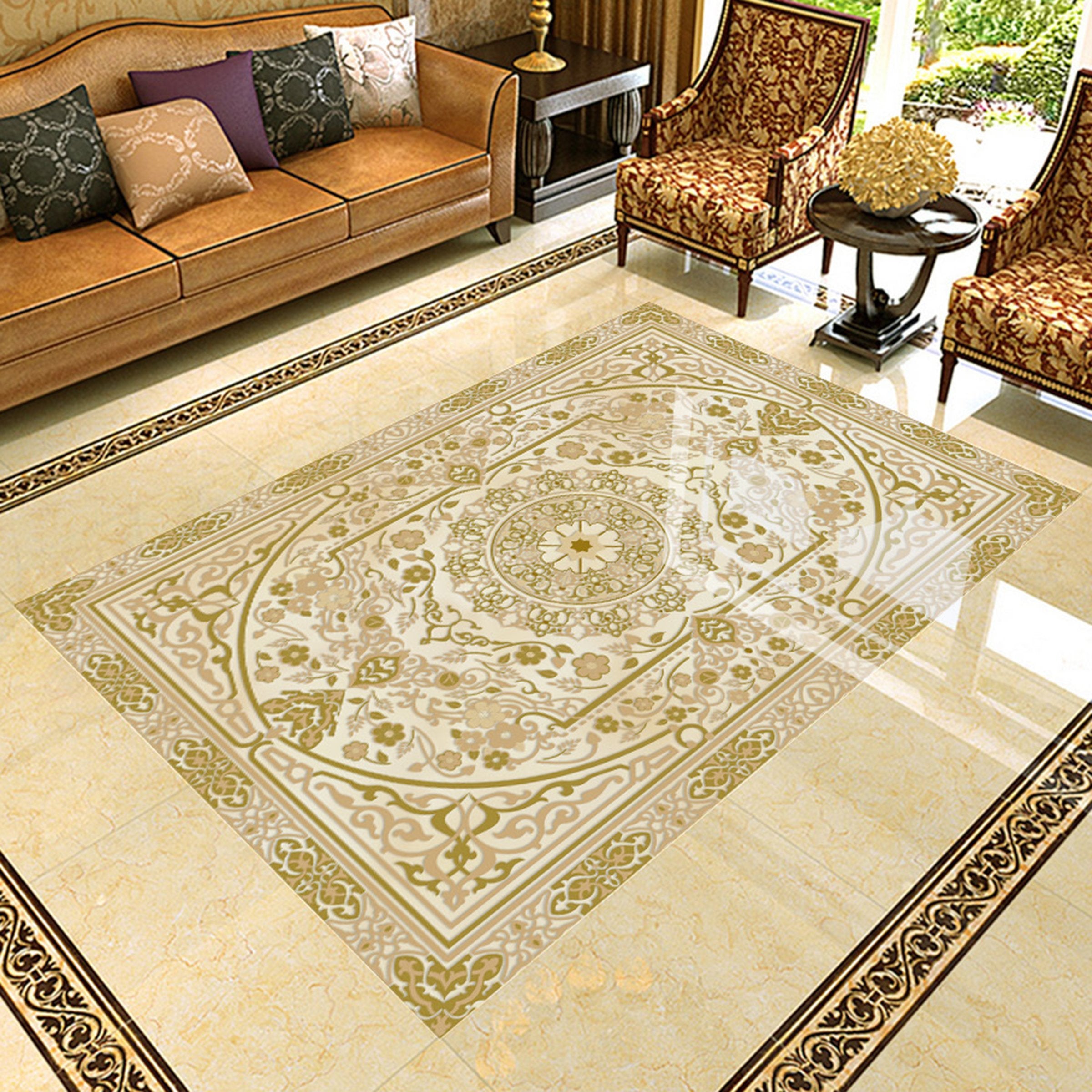 3D White Stripe WG642 Floor Mural Wallpaper AJ Wallpaper 2