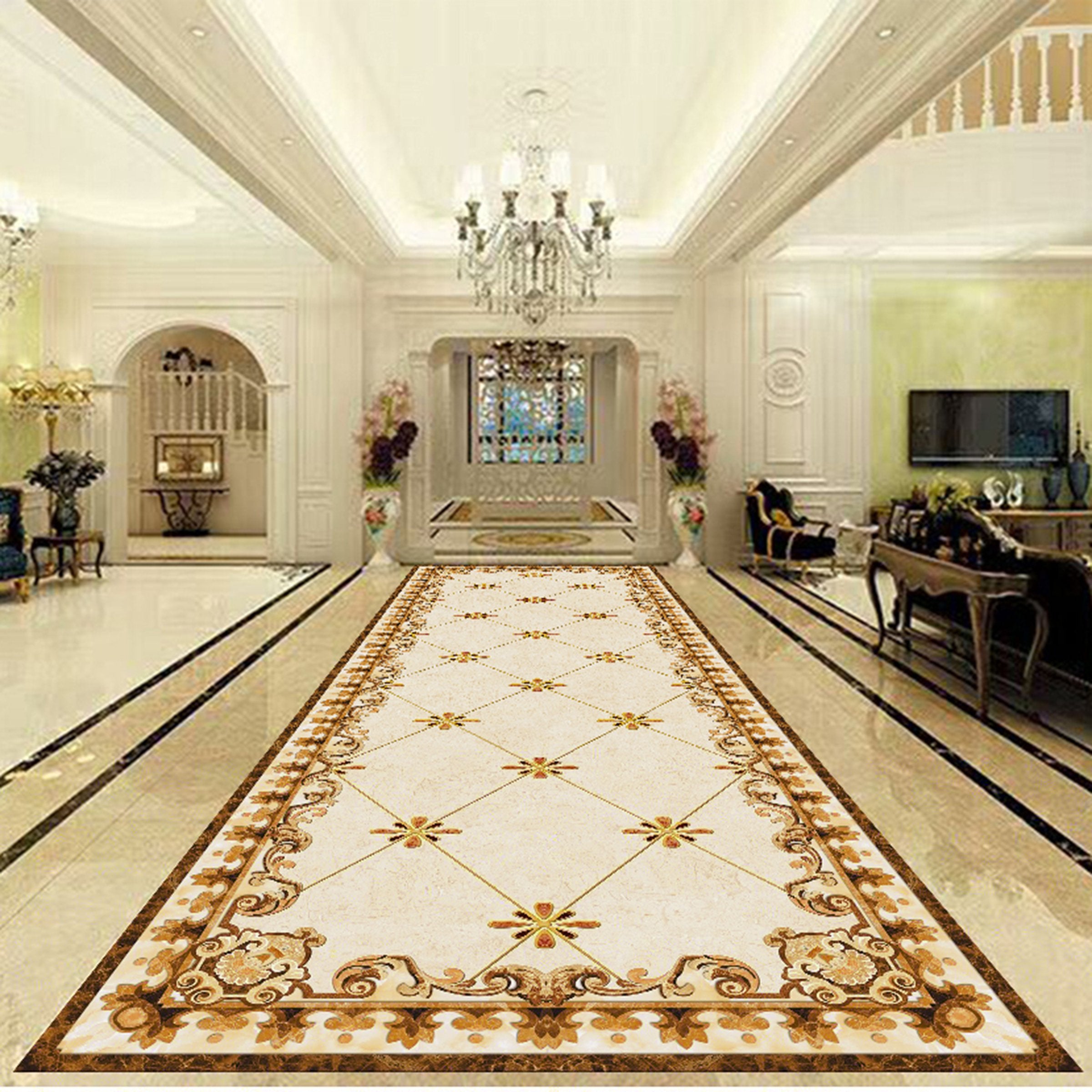 3D Marble Pattern WG511 Floor Mural Wallpaper AJ Wallpaper 2