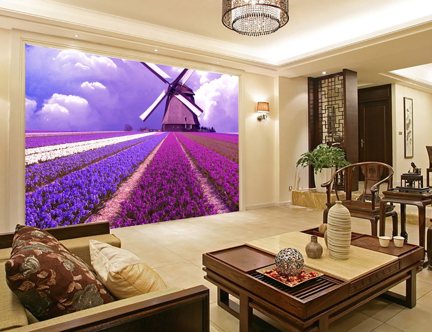 Colorful Flowers Fields Wallpaper AJ Wallpaper