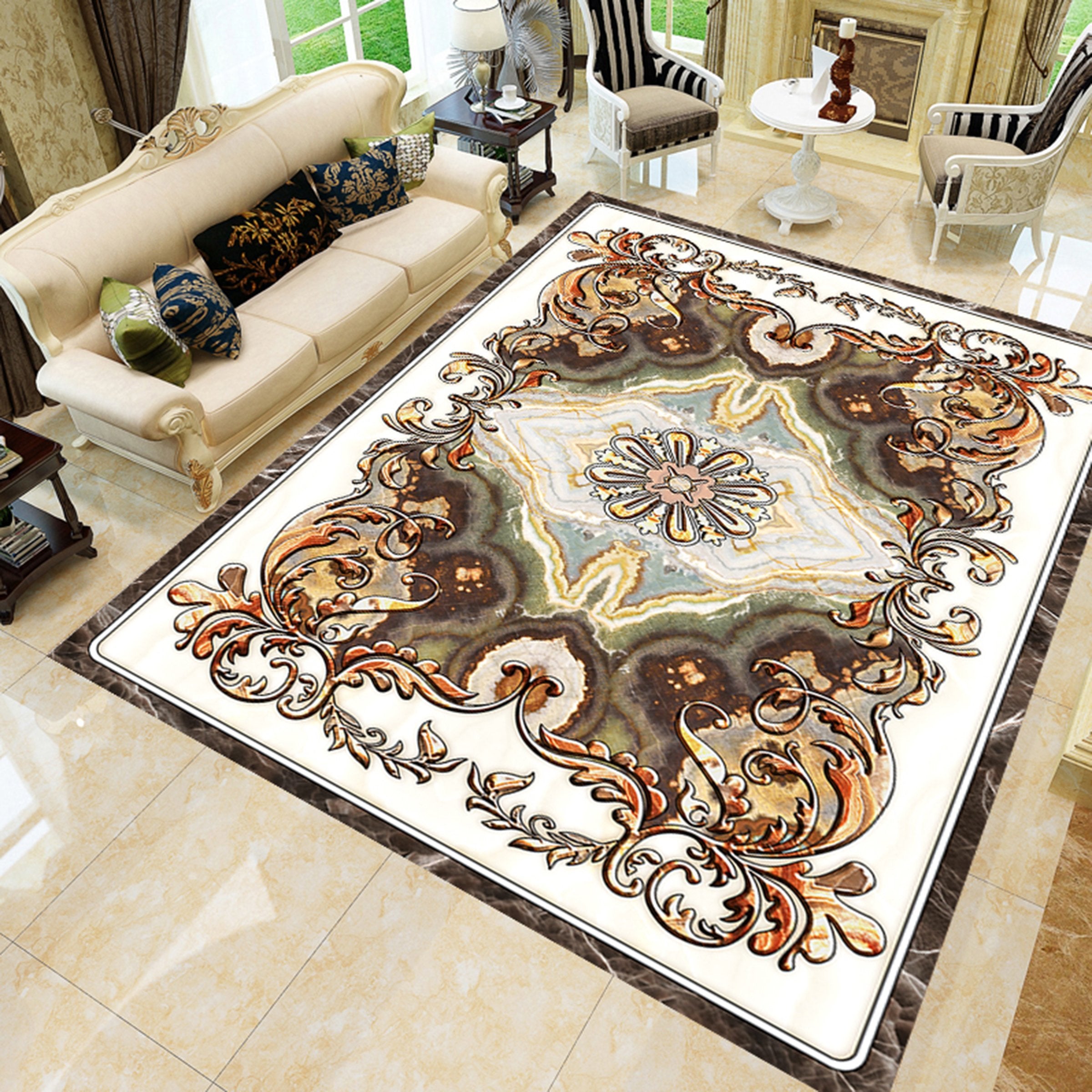 3D Religious Pattern WG206 Floor Mural Wallpaper AJ Wallpaper 2