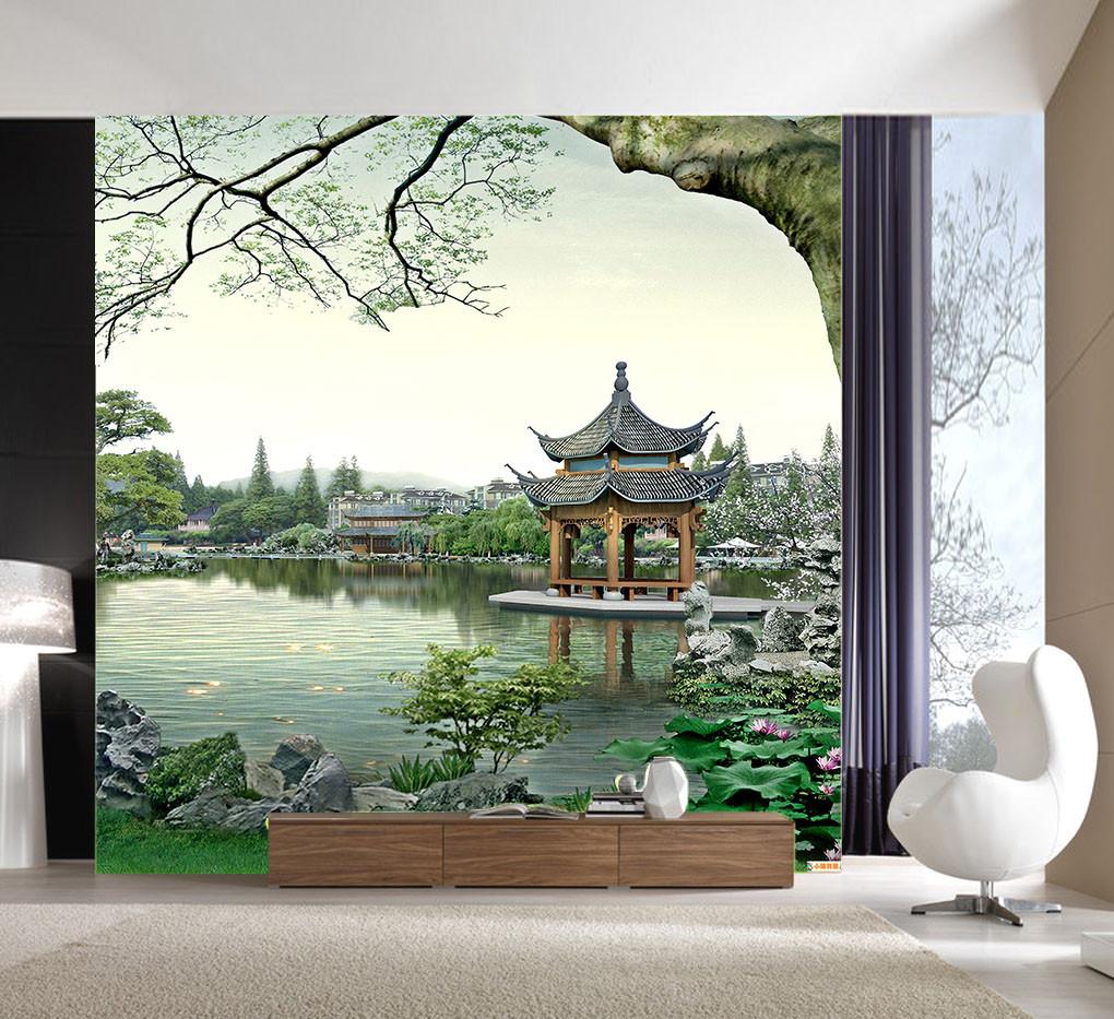 Lake Kiosk Wallpaper AJ Wallpaper