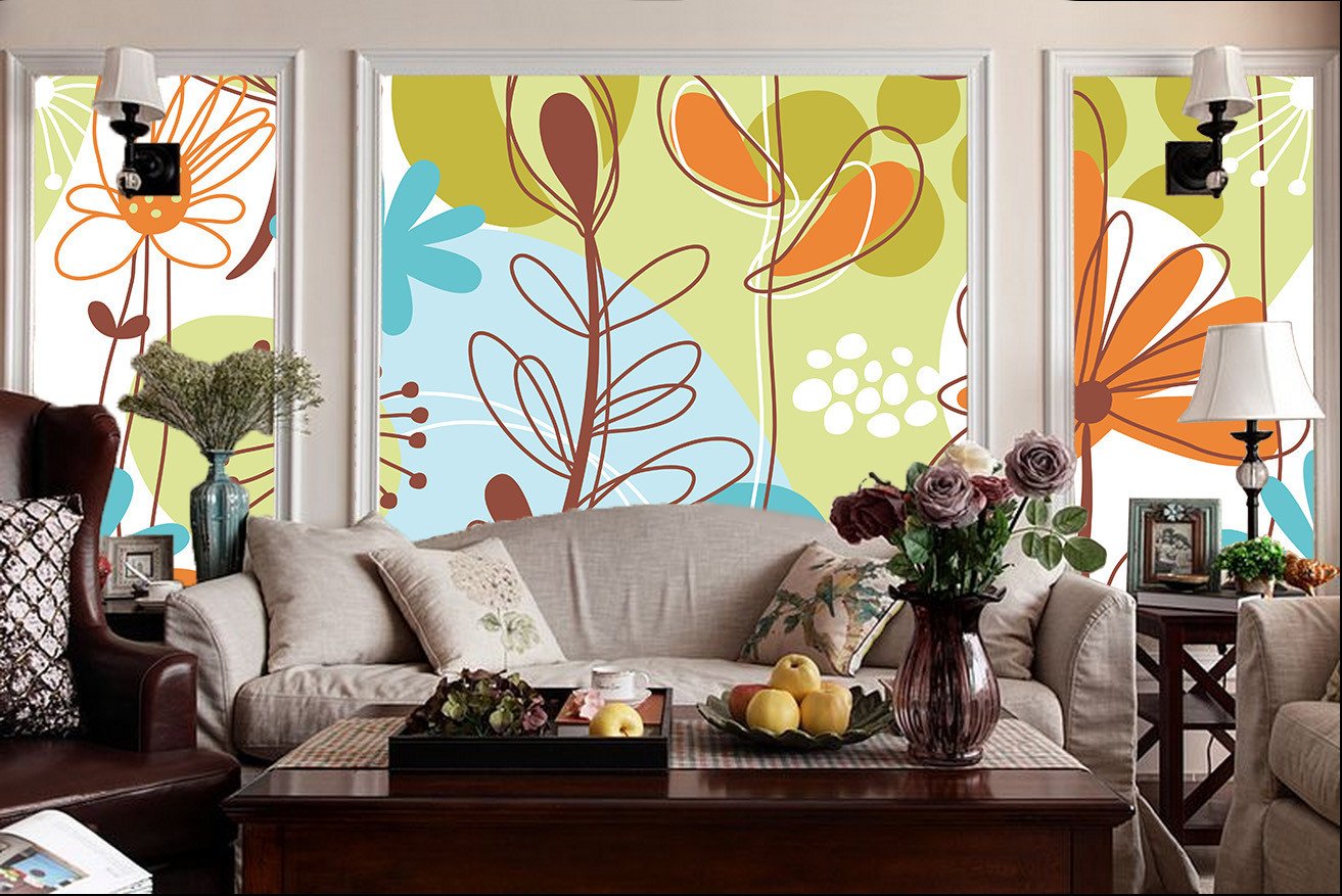 Colorful Flowers Patterns Wallpaper AJ Wallpaper