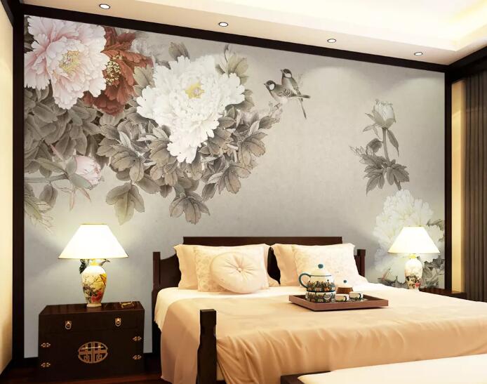 3D Branch Bird WG28 Wall Murals Wallpaper AJ Wallpaper 2