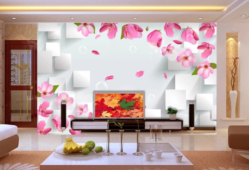 3D Pink Petal Bubble 5 Wallpaper AJ Wallpaper 2