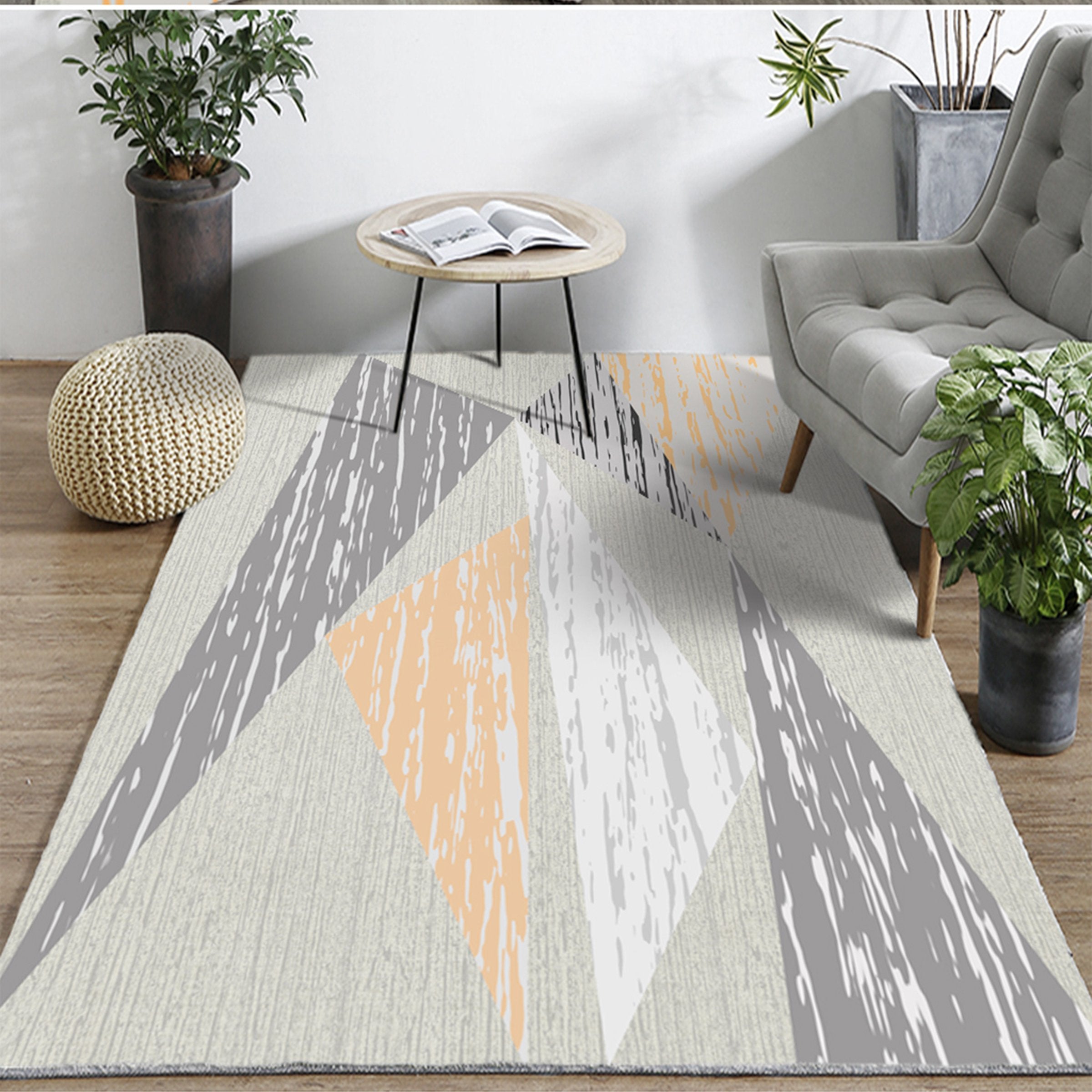 3D Color Geometry WG102 Non Slip Rug Mat Mat AJ Creativity Home