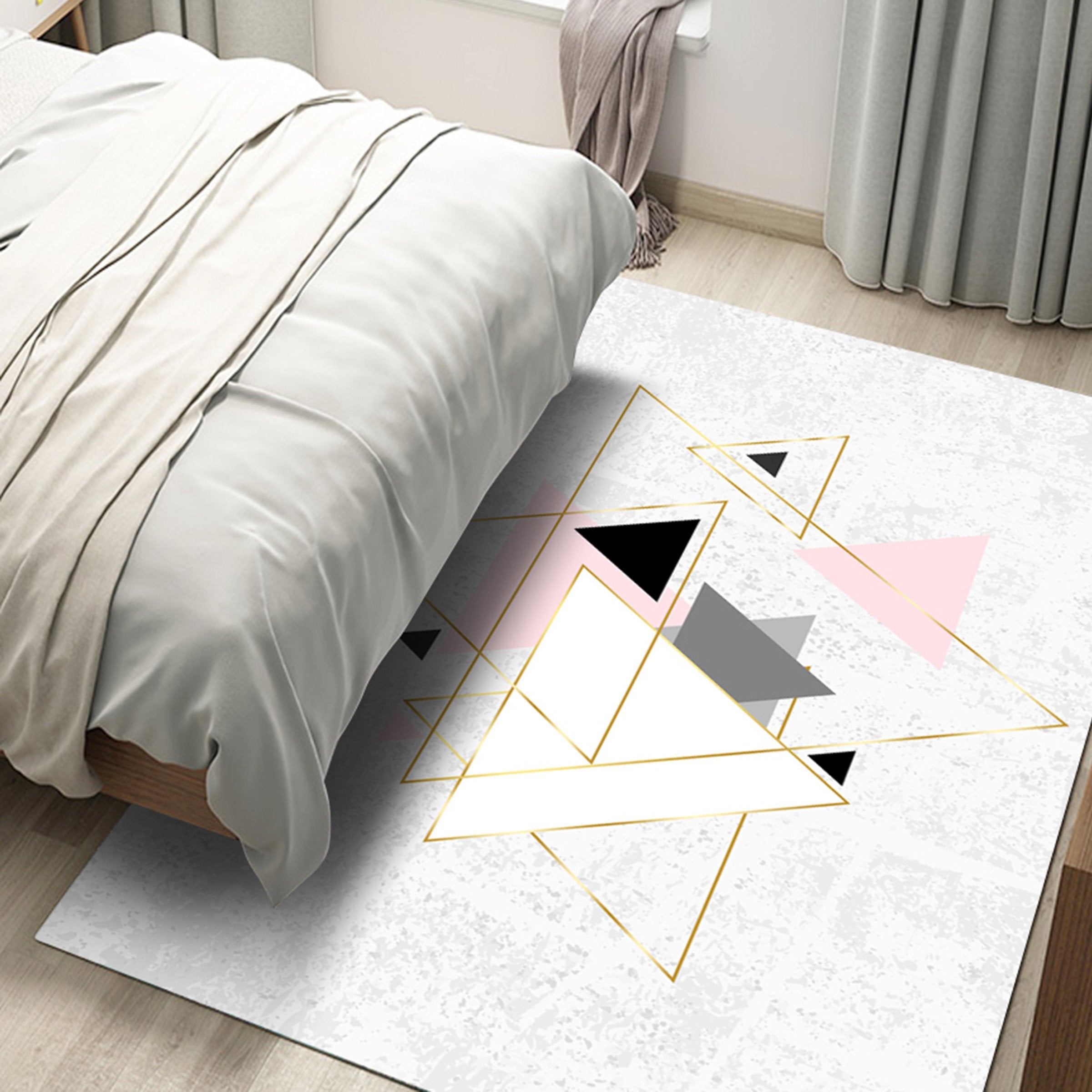 3D Colored Triangle WG251 Non Slip Rug Mat Mat AJ Creativity Home