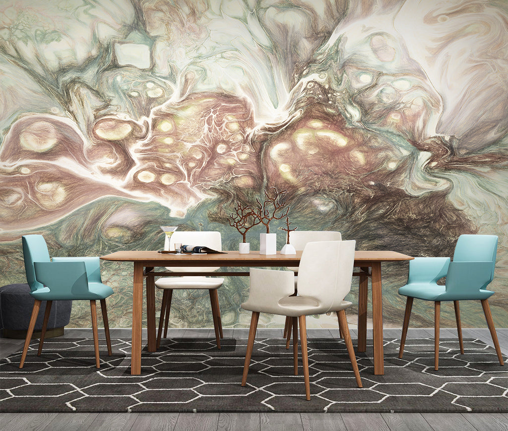 3D Green Pattern WG052 Wall Murals