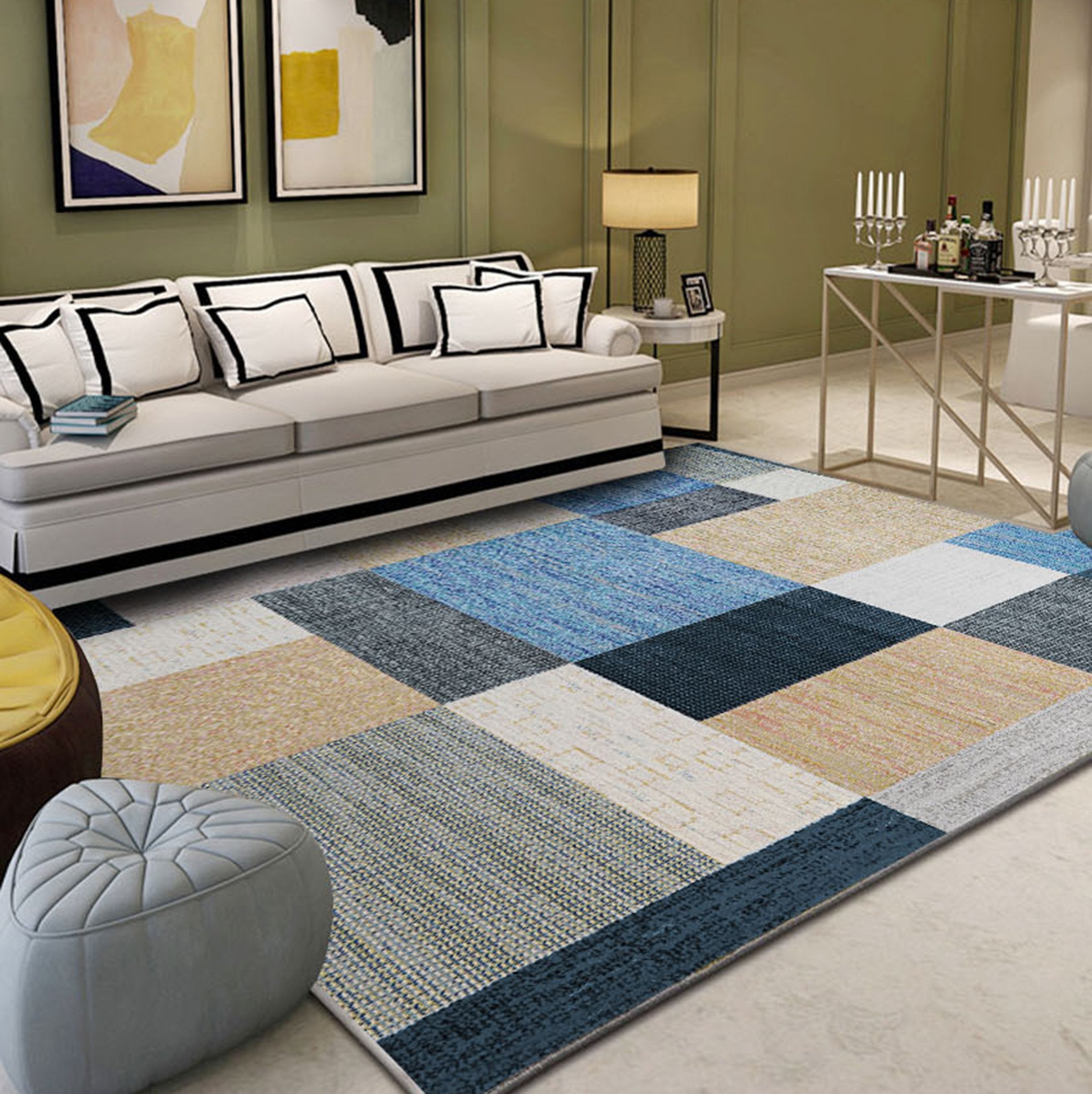 3D Colored Geometric Pattern WG558 Non Slip Rug Mat Mat AJ Creativity Home